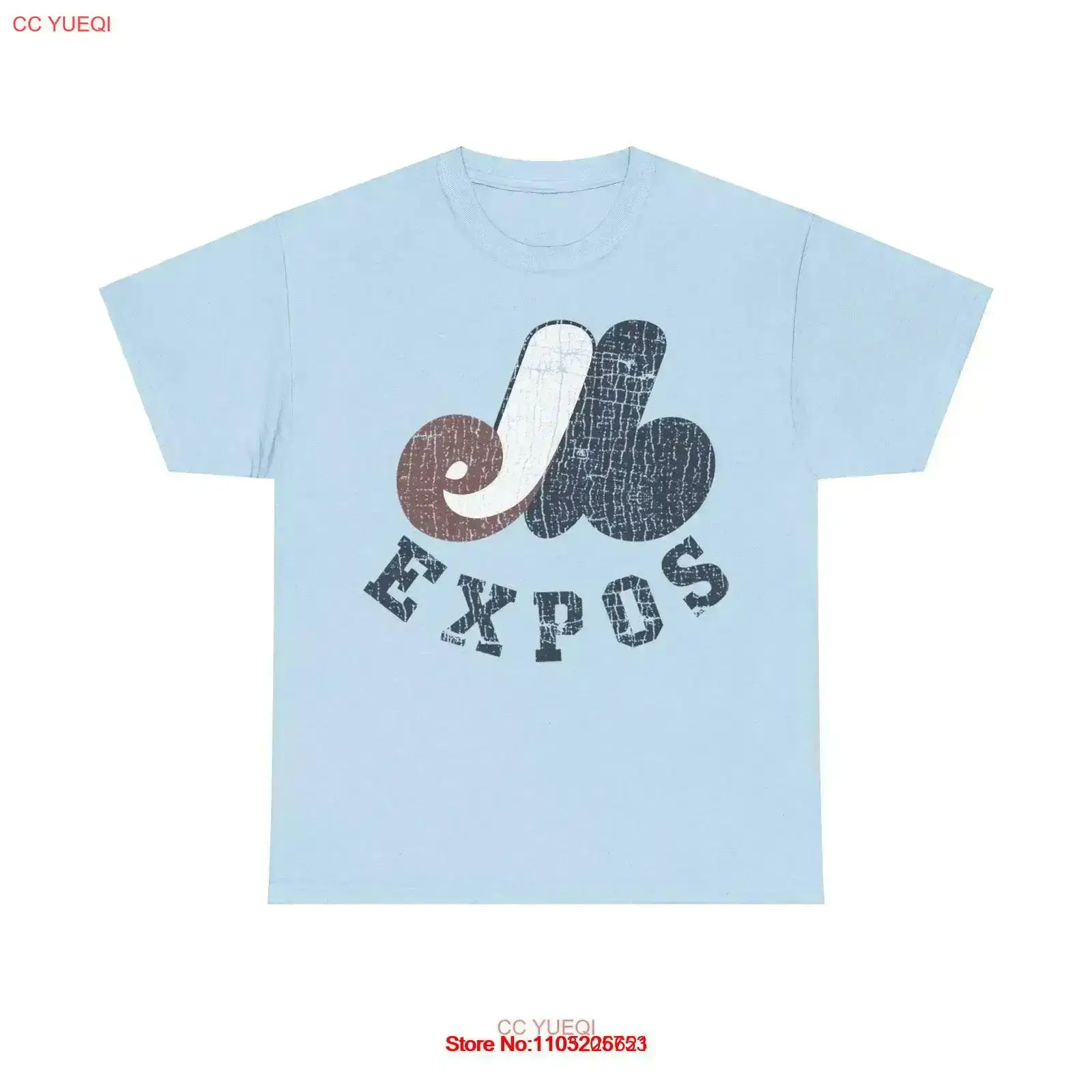 Vintage Fashion Expo - 몬트리올 엑스포스 디스트레스드 로고 야구 티셔츠