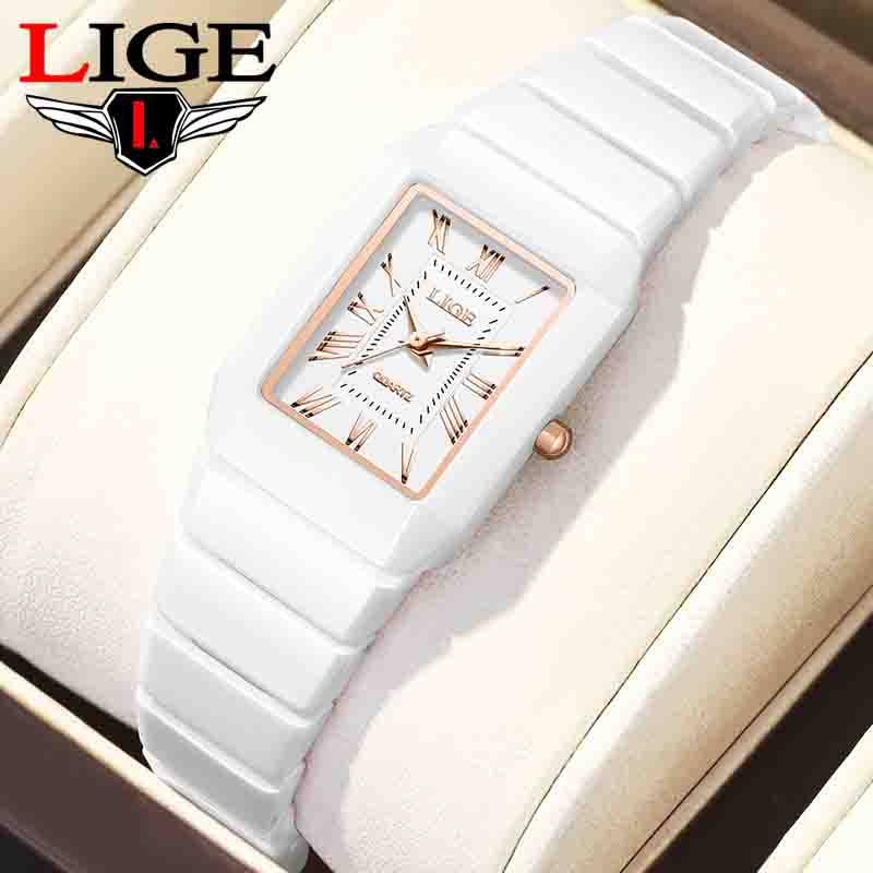 LIGE 시계 여성용 손목시계 브랜드 세라믹 패션 쿼츠 - Vintage Fashion Watches 리뷰 및 가격