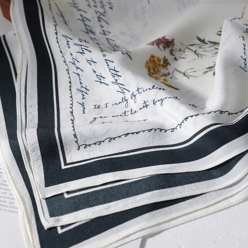 100% 멀버리 실크 스카프 65x65cm 나비 저널  - Vintage Fashion Journal 리뷰 및 가격
