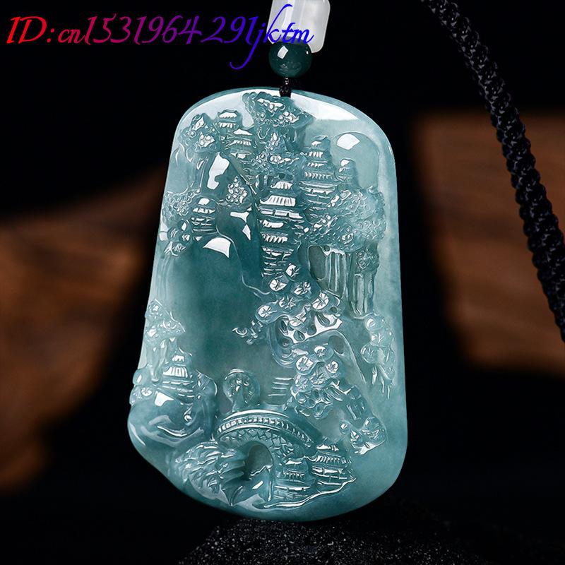 천연 버마산 경옥 풍경 펜던트 목걸이 빈티지 패션 부적 - Vintage Fashion Necklace 리뷰 및 가격