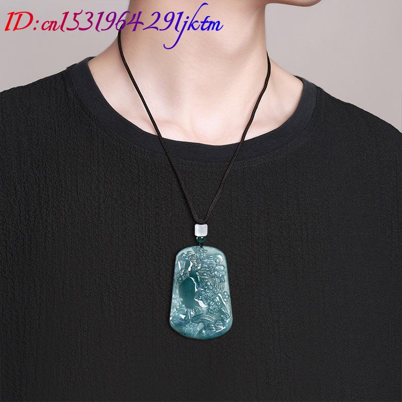 천연 버마산 경옥 풍경 펜던트 목걸이 빈티지 패션 부적 - Vintage Fashion Necklace 리뷰 및 가격