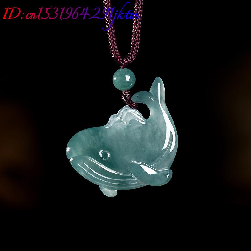 천연 버마산 비취 고래 펜던트 목걸이 액세서리 진짜 옥 - Vintage Fashion Necklace 리뷰 및 가격