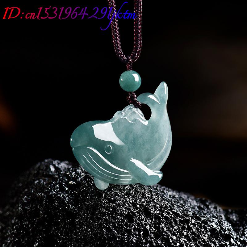 천연 버마산 비취 고래 펜던트 목걸이 액세서리 진짜 옥 - Vintage Fashion Necklace 리뷰 및 가격