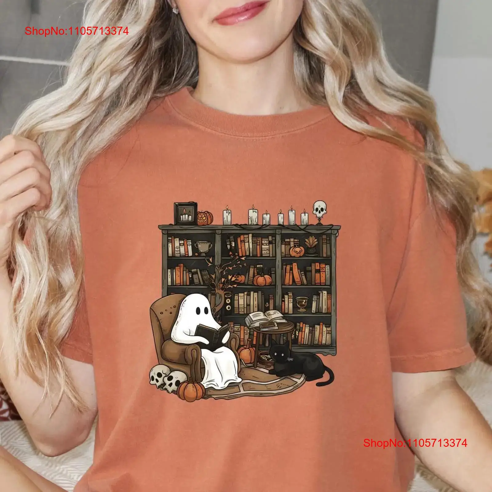 Bookish GhosT T 셔츠 책 애호가를 위한 S - Vintage Fashion Library 리뷰 및 가격