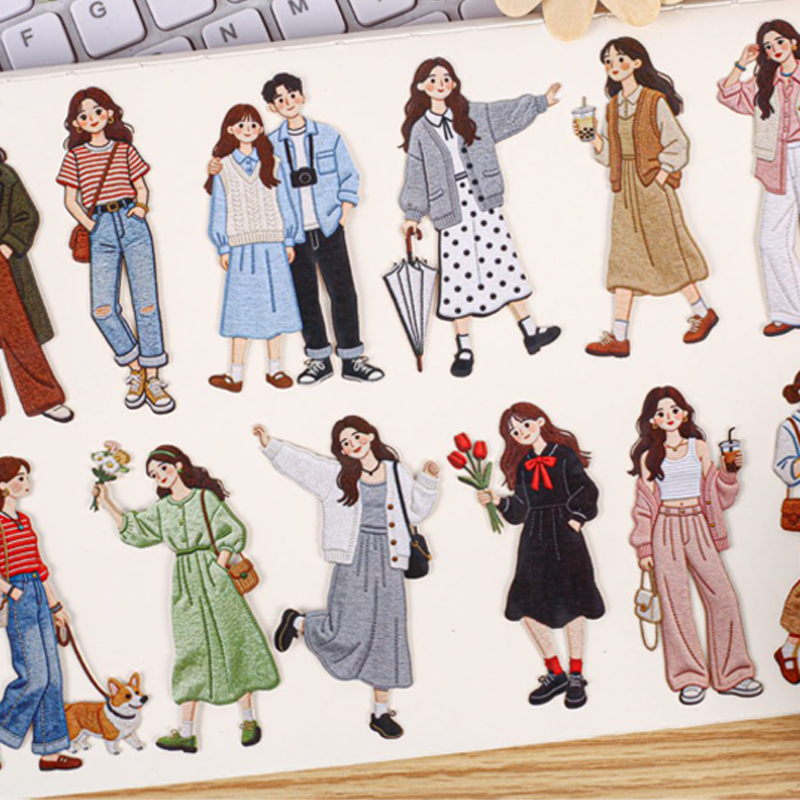 빈티지 패션 소녀 스티커 팩, BFF 테마 저널 및 구 - Vintage Fashion Journal 리뷰 및 가격